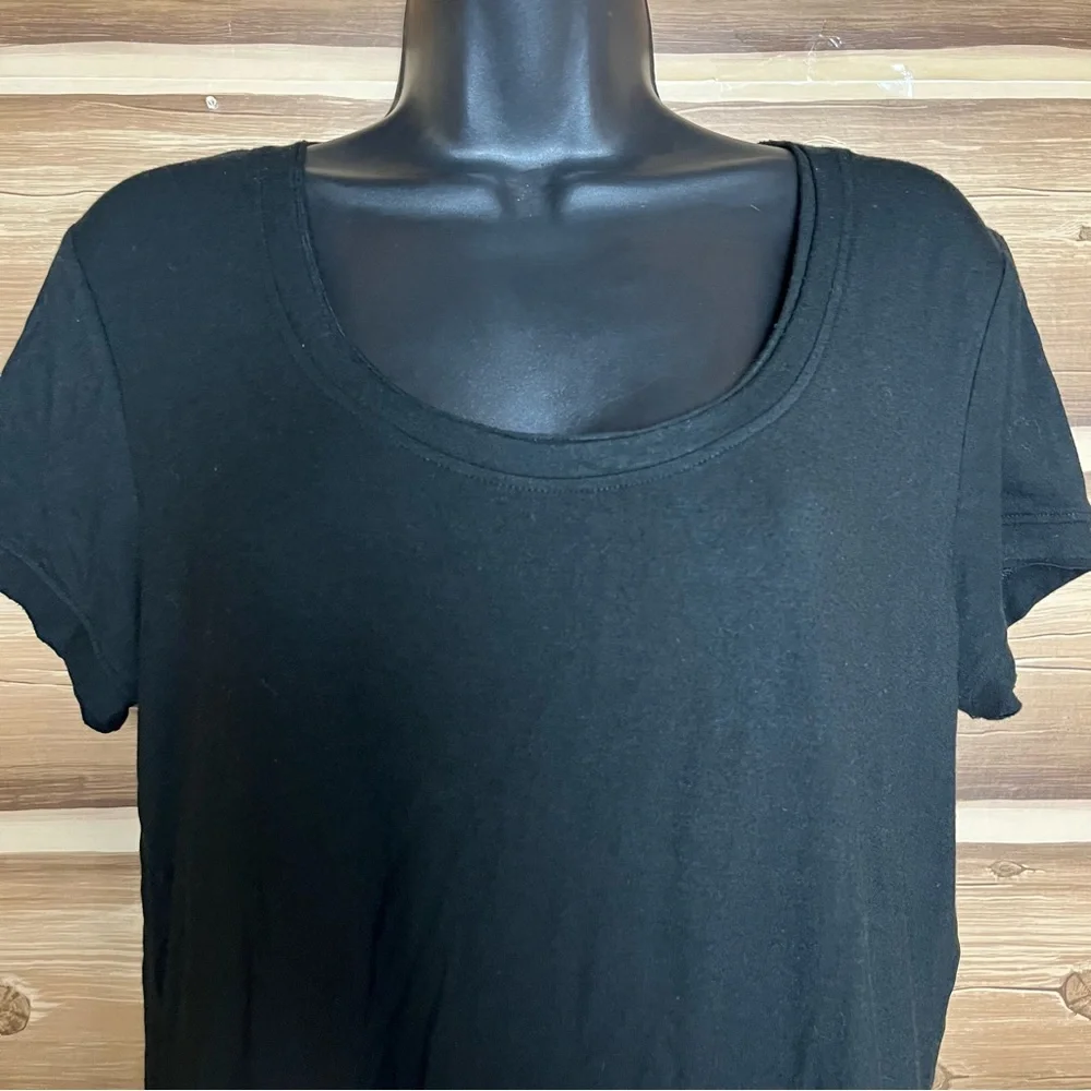 8/$25 Tahari women short sleeve black tunic blouse size M - Picture 7 of 10